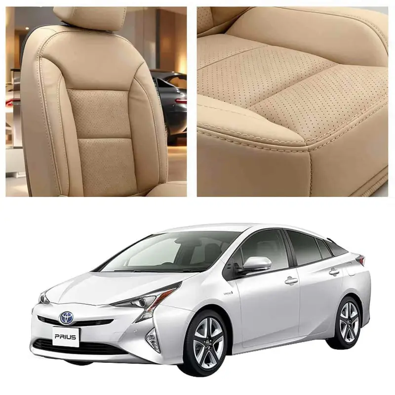 Toyota Prius Toyota Yaris Breathable Beige Seat Covers 2016 - 2018 1