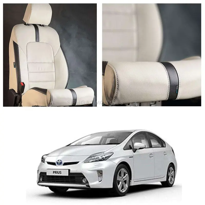 Toyota Prius Type R Beige Black Seat Covers 2009 - 2015 1