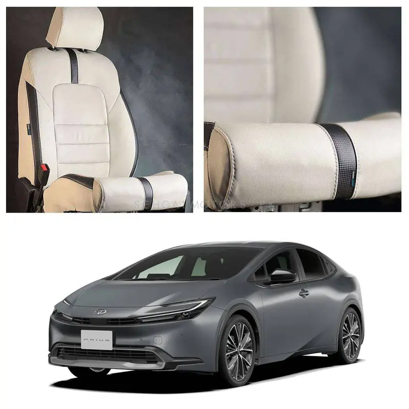 Toyota Prius Type R Beige Black Seat Covers 2025 - 2026 1