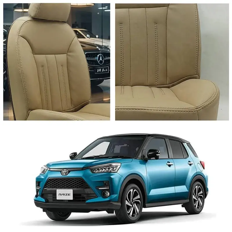 Toyota Raize Audi Design Beige Seat Covers 2024 - 2025 1