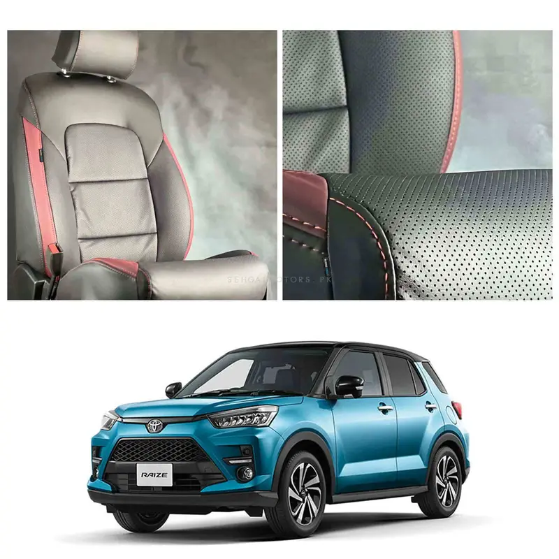 Toyota Raize Breathable Black Red Seat Covers 2024 - 2025 1
