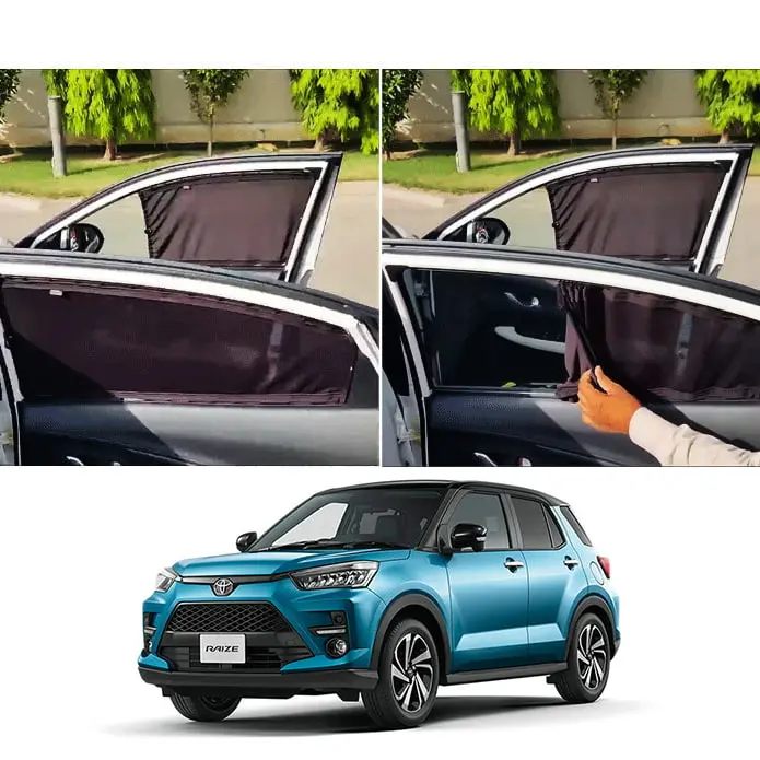 Toyota Raize Custom Fit Retractable Curtains 2025 - Sun Shade - Parda 1