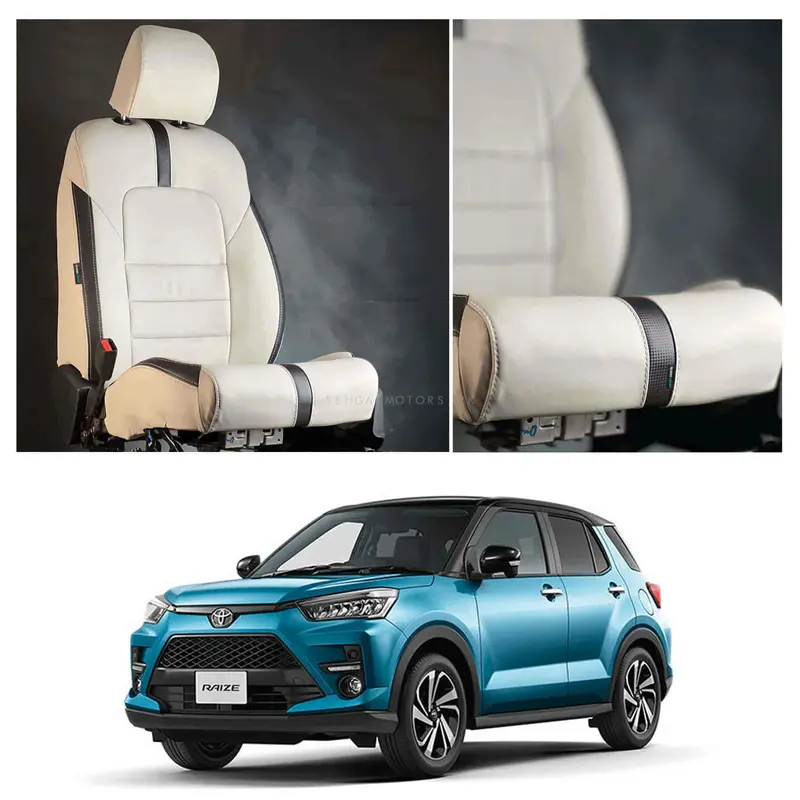 Toyota Raize Type R Beige Black Seat Covers 2024 - 2025 1