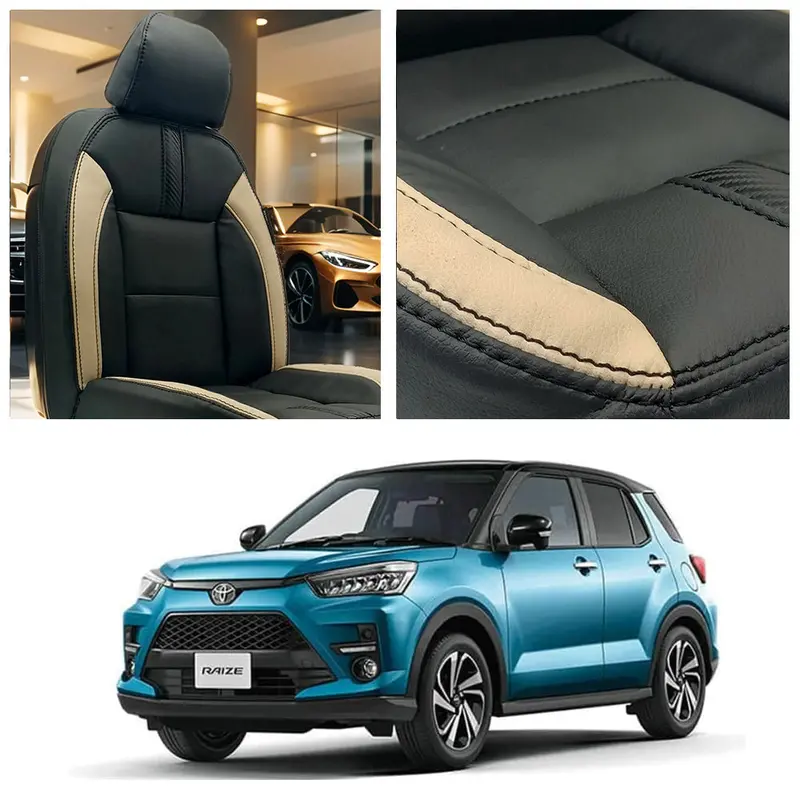 Toyota Raize Type R Black Beige Seat Covers 2024 - 2025 1