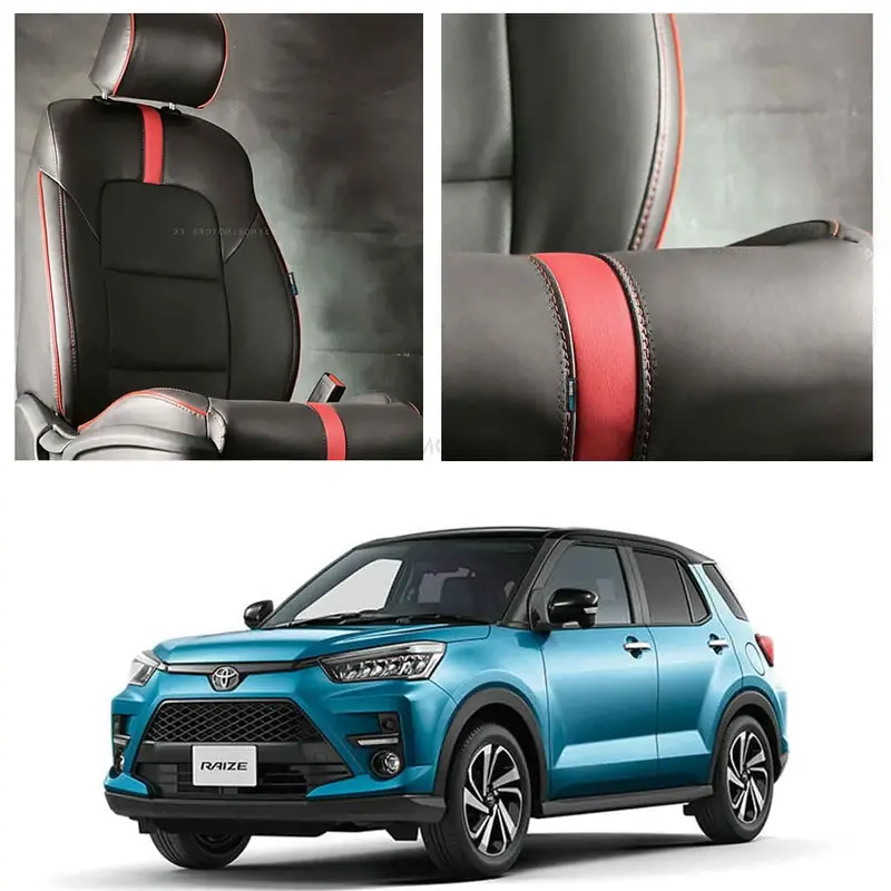 Toyota Raize Type R Black Red Seat Covers 2024 - 2025 1