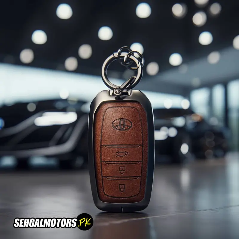 Toyota Revo Metal Key Shell Case Cover Brown - Key Chain - Replacement Casing 2