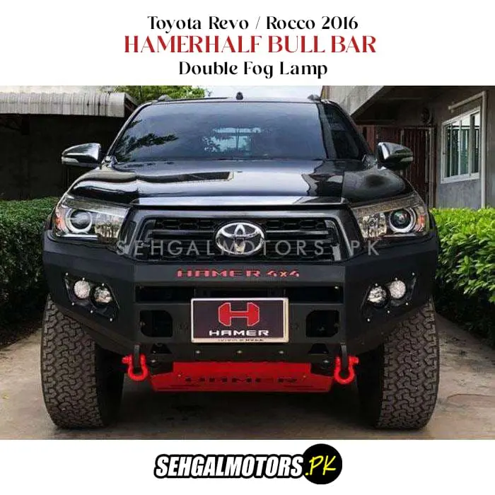 Toyota Revo / Rocco 2016 Hamer Half Bull Bar Double Fog Lamp 1