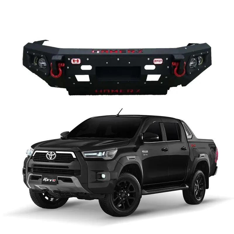 Toyota Revo / Rocco 2022 Hamer Half Bull Bar Double Fog Lamp 1