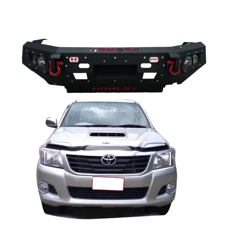 Toyota Vigo 2005 Hamer Half Bull Bar Double Fog Lamp 1