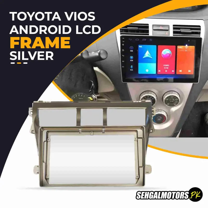 Toyota Vios Android Lcd Frame With Grip Silver 9 Inches 2023-2025 1