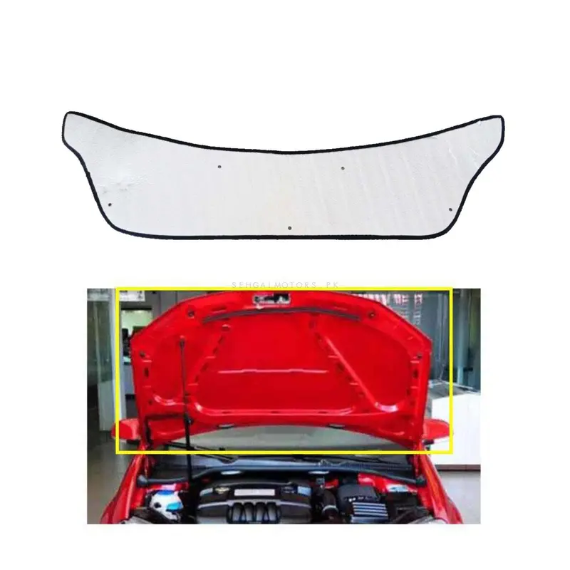 Toyota Vitz 2D Aluminum Bonnet Liner Cover - Model 2010-2017 - Protector Lid Garnish Bonnet Namda 2