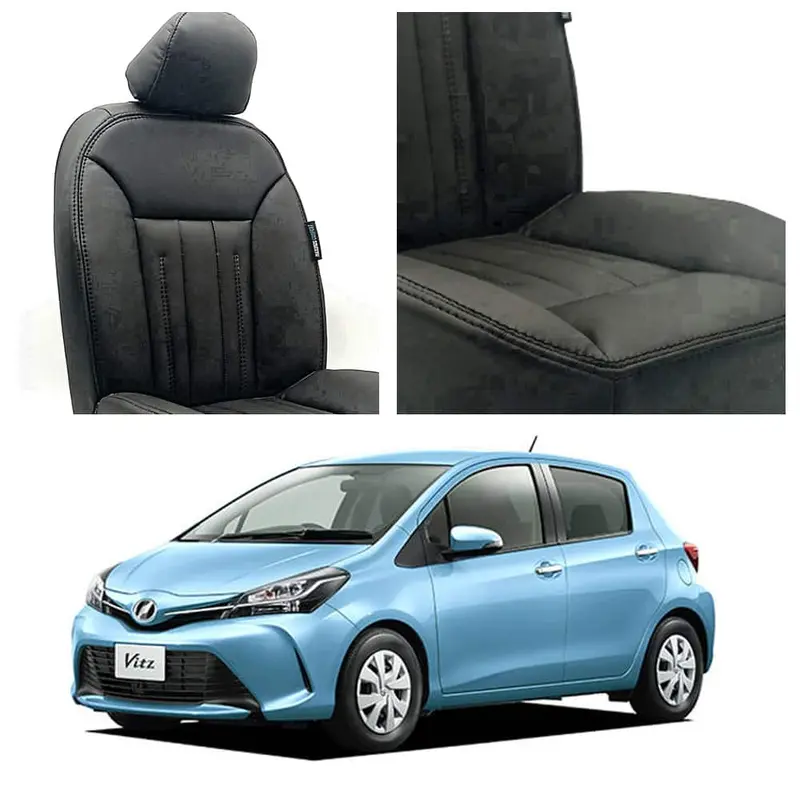Toyota Vitz Audi Design Black Seat Covers 2014-2021 1