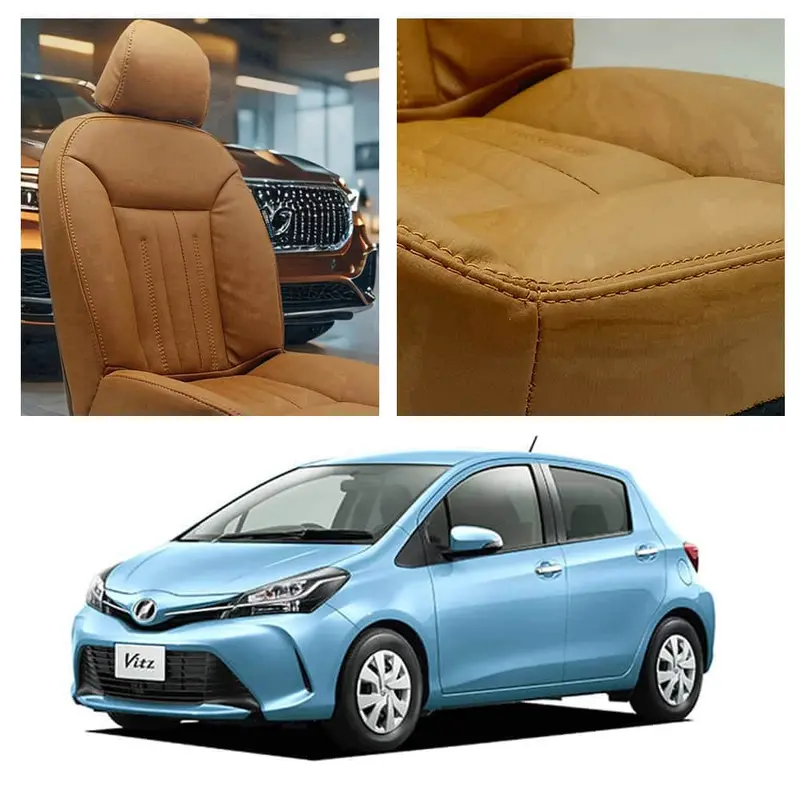 Toyota Vitz Audi Design Brown Seat Covers 2014-2021 1