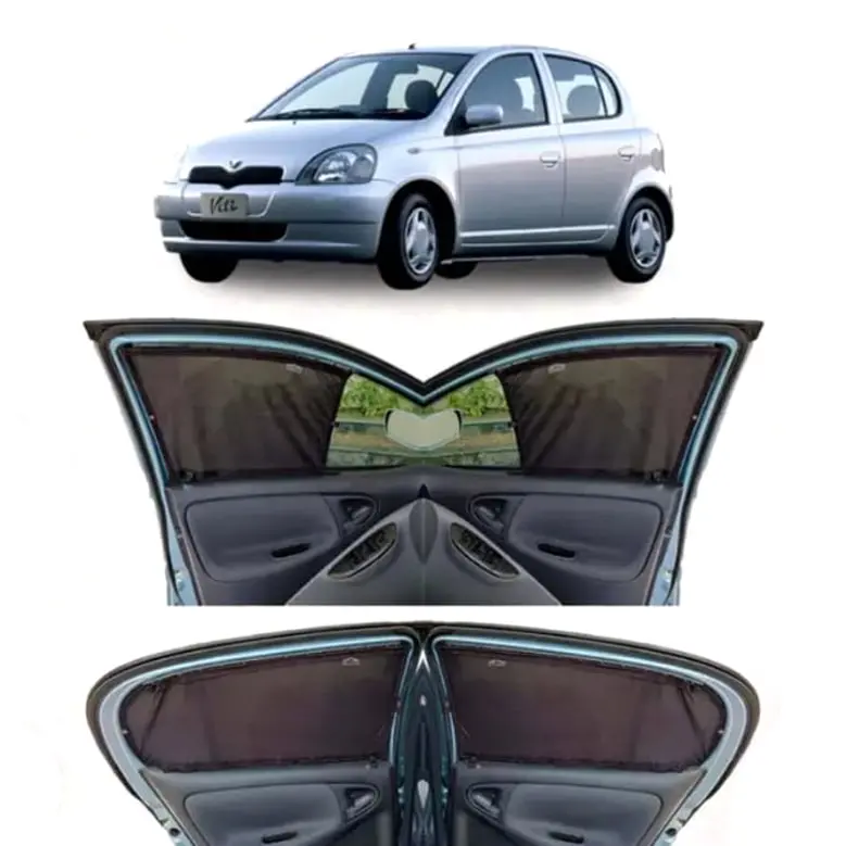 Toyota Vitz Custom Fit Retractable Curtains 2014-2019 - Sun Shade - Parda 2