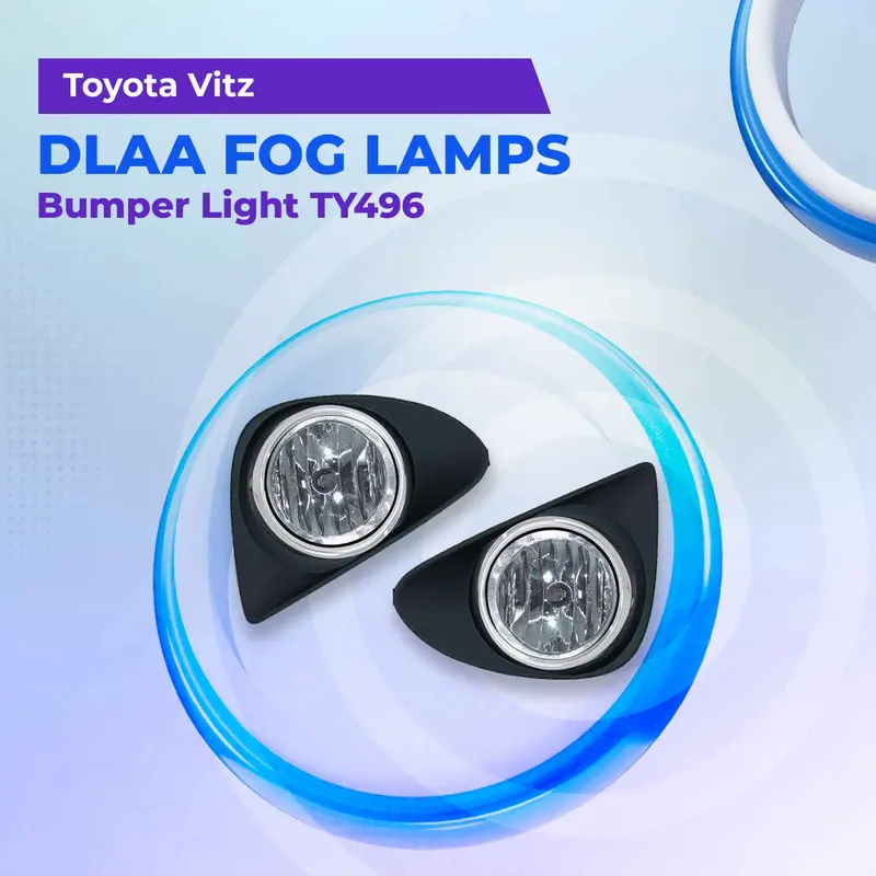 Toyota Vitz Dlaa Fog Lamps Bumper Light With Chrome Ty496 2011-2014 1