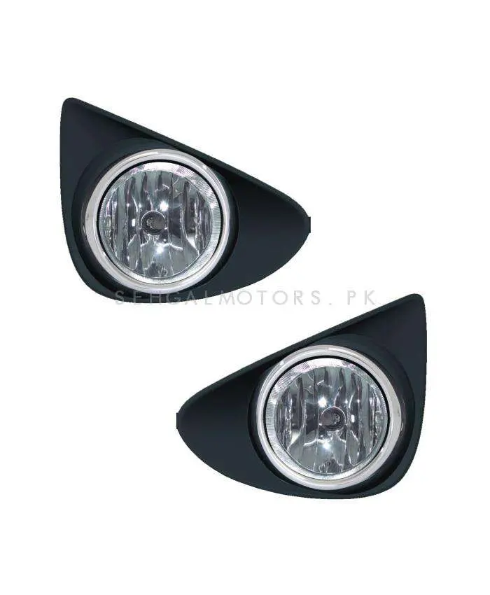 Toyota Vitz Dlaa Fog Lamps Bumper Light With Chrome Ty496 2011-2014 2