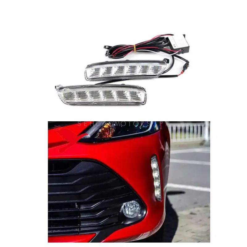 Toyota Vitz Drl Day Time Running Lights - Model 2014-2018 2