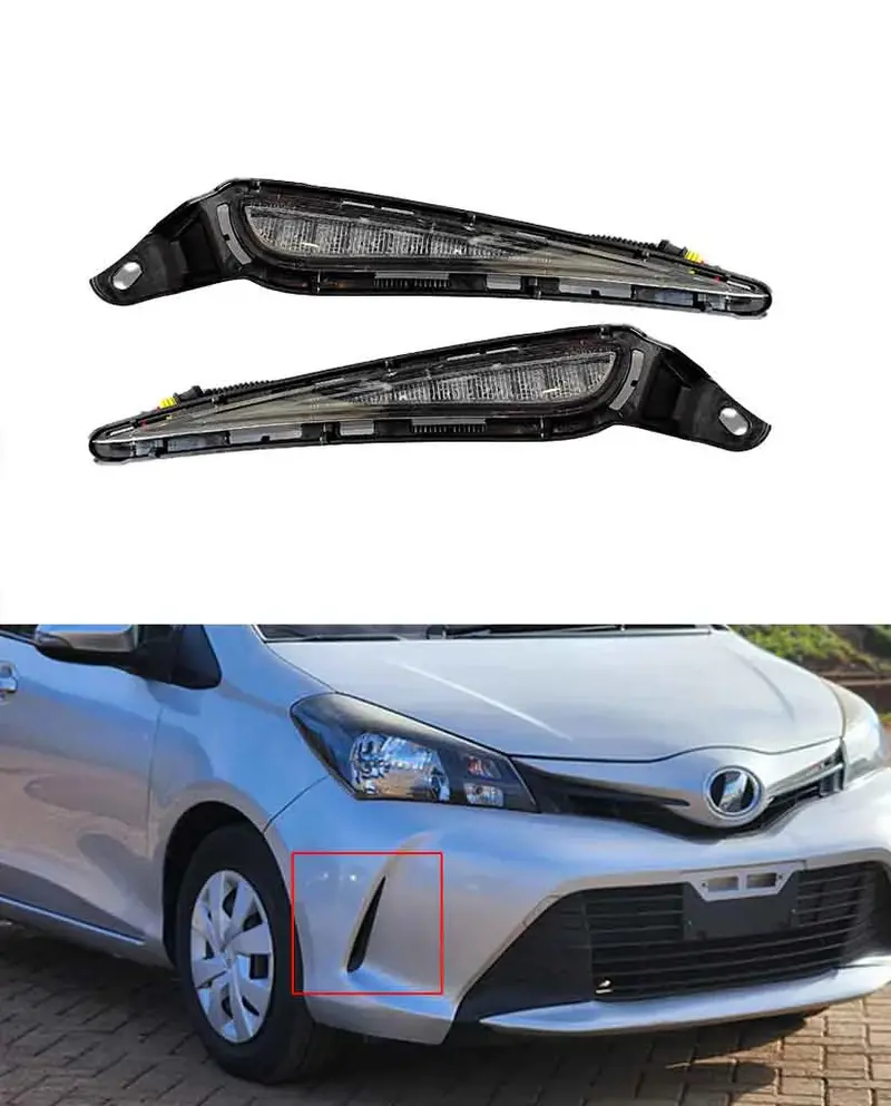 Toyota Vitz Drl Led Fog Lights Model: 2015-16 1