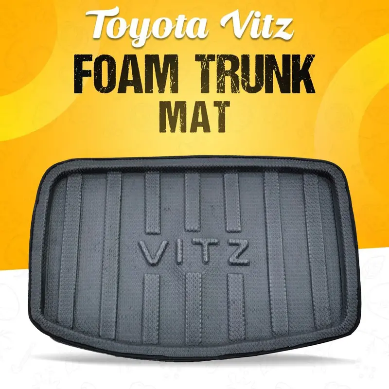 Toyota Vitz Foam Trunk Mat Mix Design - Model 2014-2019 - Cargo Boot Liner Diggi Protection Tray Cover 1