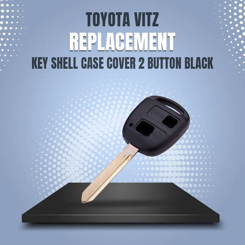 Toyota Vitz Key Shell Case Cover 2 Button Black 2010-2017 1