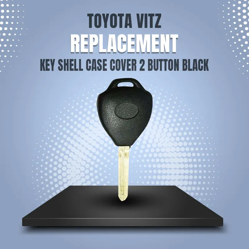 Toyota Vitz Key Shell Case Cover Black 2 Button - Replacement Casing 2