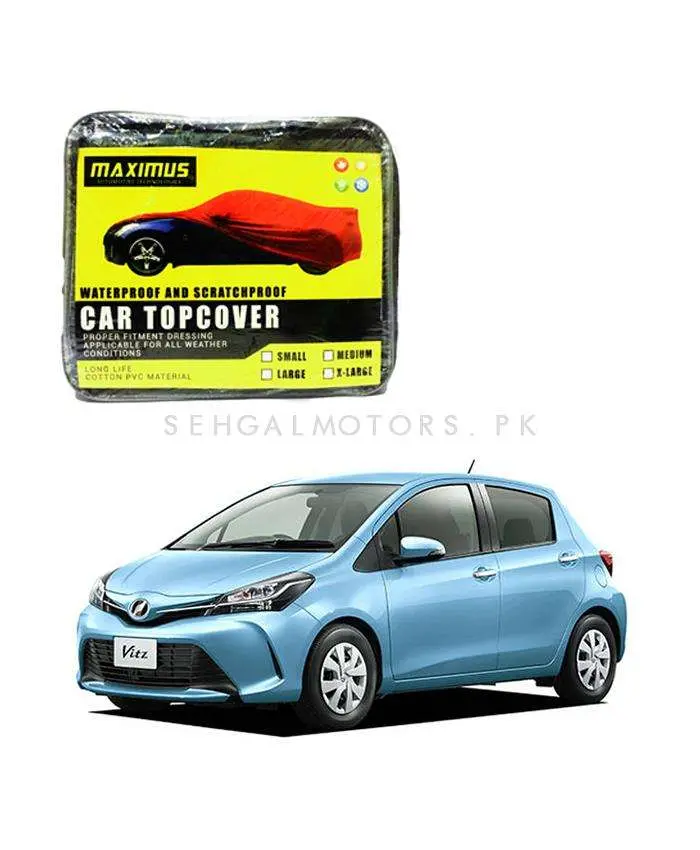 Toyota Vitz Maximus Non Woven Car Top Cover - Model 2014-2017 - Scratchproof Waterproof 1