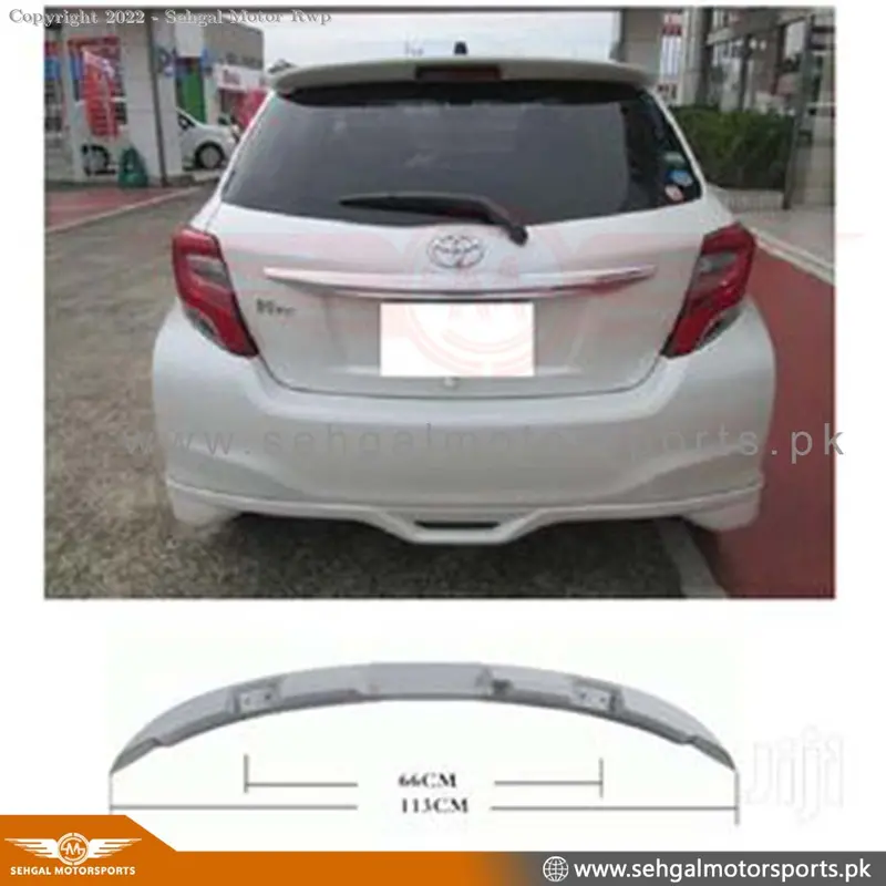 Toyota Vitz Roof Spoiler Un-Painted (Pk) Model 2022-2023 1