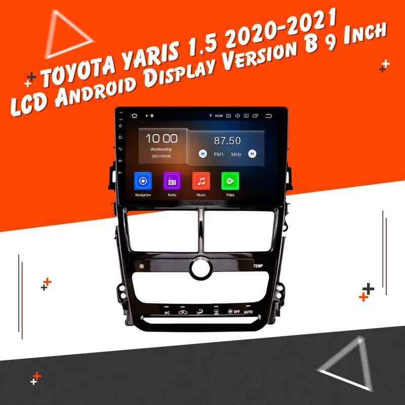 Toyota Yaris 1.5 Android Lcd Black 9 Inches 2020-2024 1