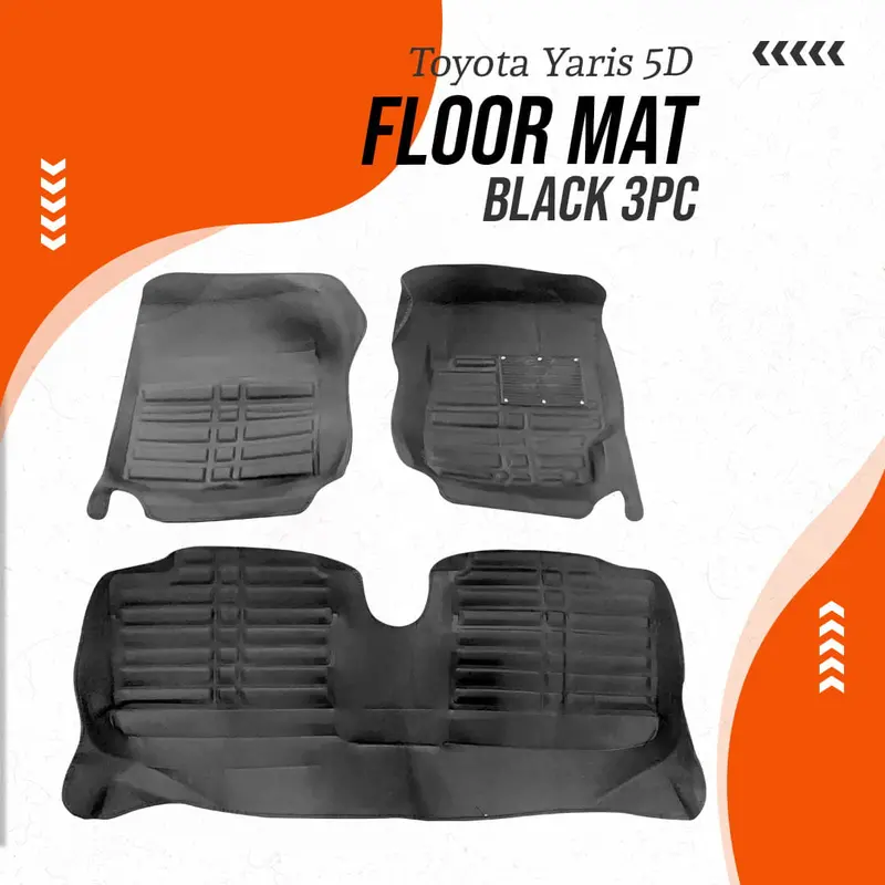 Toyota Yaris 5D Floor Mat Black 3Pc - Model 2020-2021 1