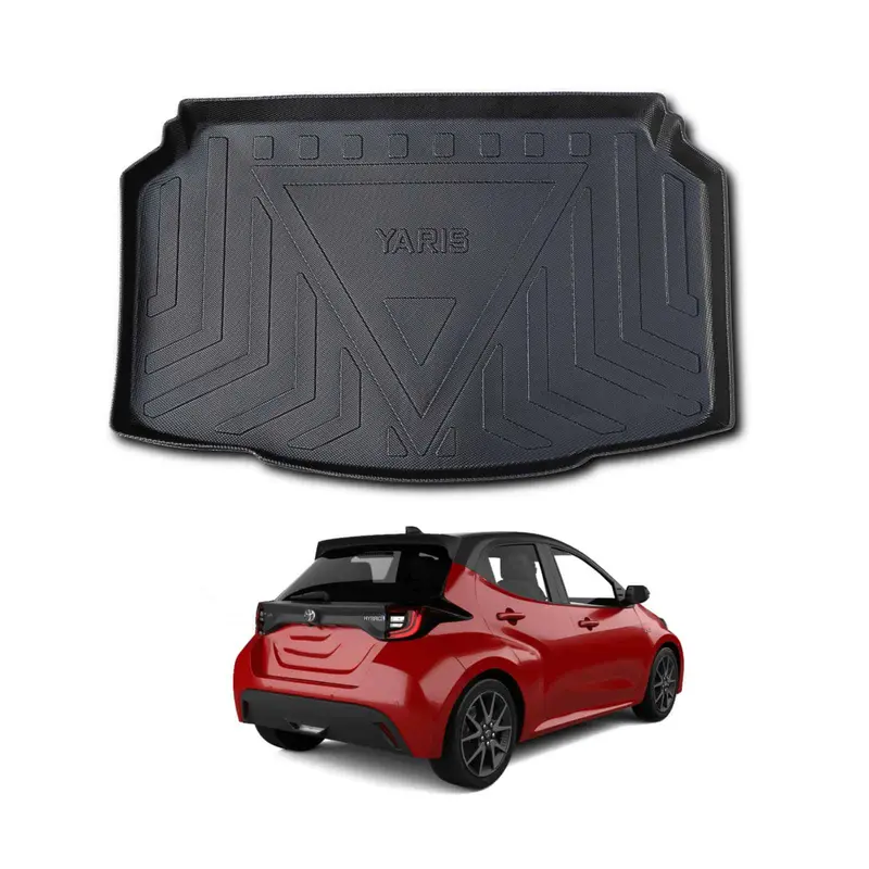 Toyota Yaris 5D Tpe Trunk Mats Black 1