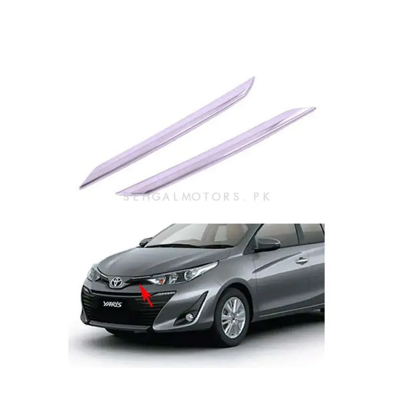 Toyota Yaris Ativ Version Front Grill Middle Chrome Trims 2020-2021 2
