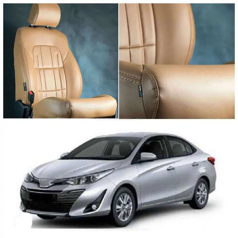 Toyota Yaris Audi Style Brown Brown Seat Covers 2020 - 2024 1