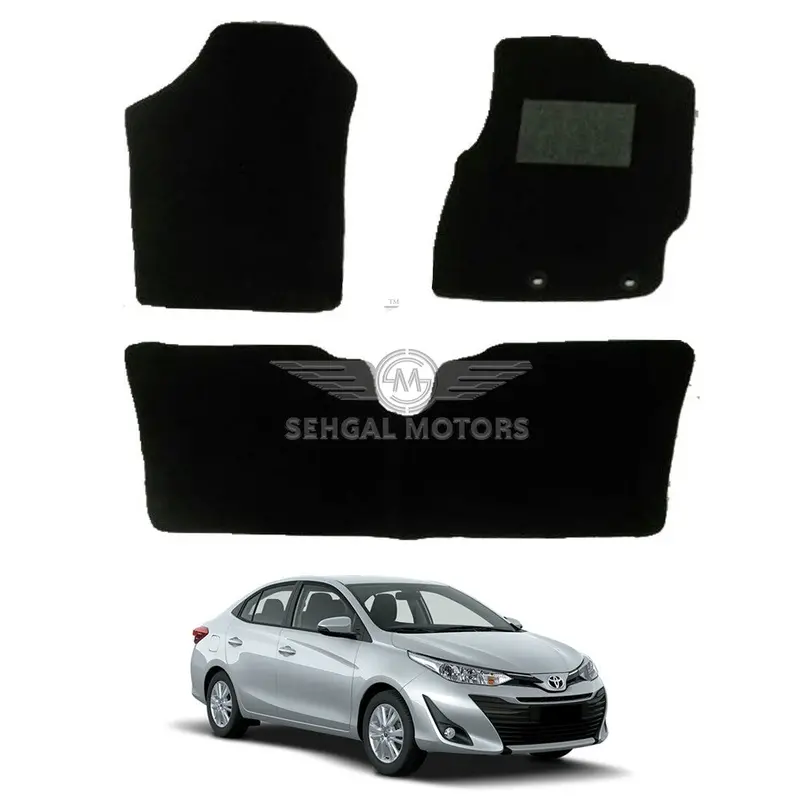 Toyota Yaris Carpet Floor Mat Twistfiber Black (3Pcs) Model 2019- 2021 1