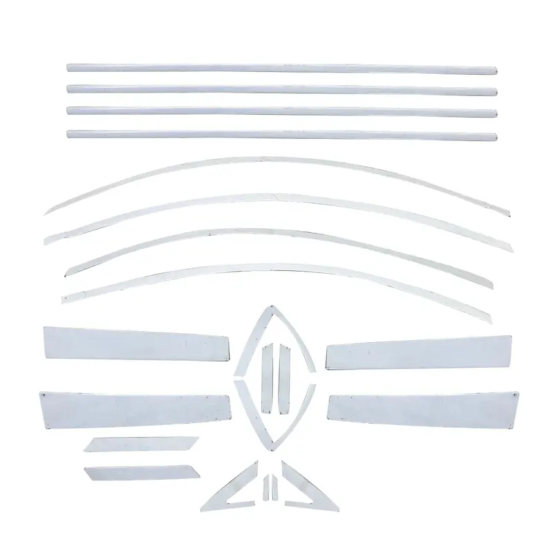 Toyota Yaris Complete Chrome Weather Strips 22 Pc - Model 2013-2019 2