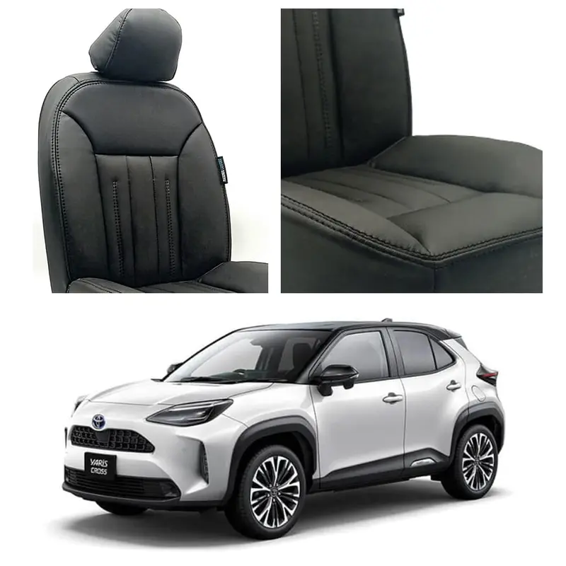 Toyota Yaris Cross Audi Design Black Seat Covers 2025 - 2026 1