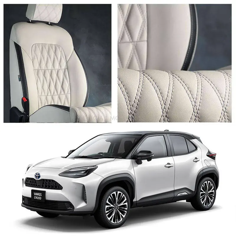 Toyota Yaris Cross Diamond Cut Beige Black Seat Covers 2025 - 2026 2
