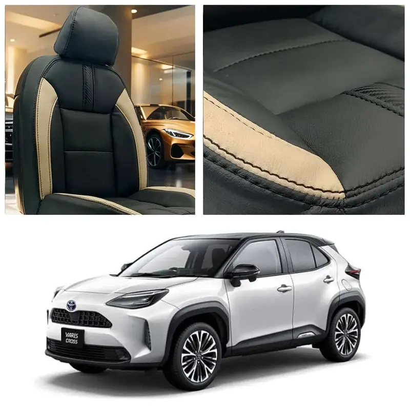 Toyota Yaris Cross Type R Black Beige Seat Covers 2025 - 2026 1