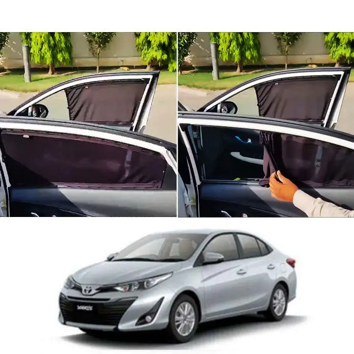 Toyota Yaris Custom Fit Retractable Curtains 2020 - 2024 - Sun Shade - Parda 1