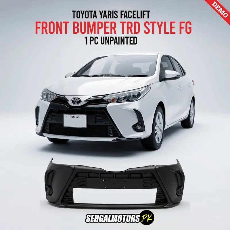 Toyota Yaris Facelift Front Bumper Trd Style Fg 1 Pc Unpainted 2020 - 2024 - Without Lower Grille 1