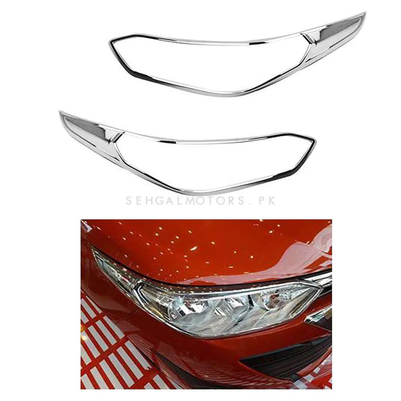 Toyota Yaris Headlight Chrome Cover - Model 2020-2021 2