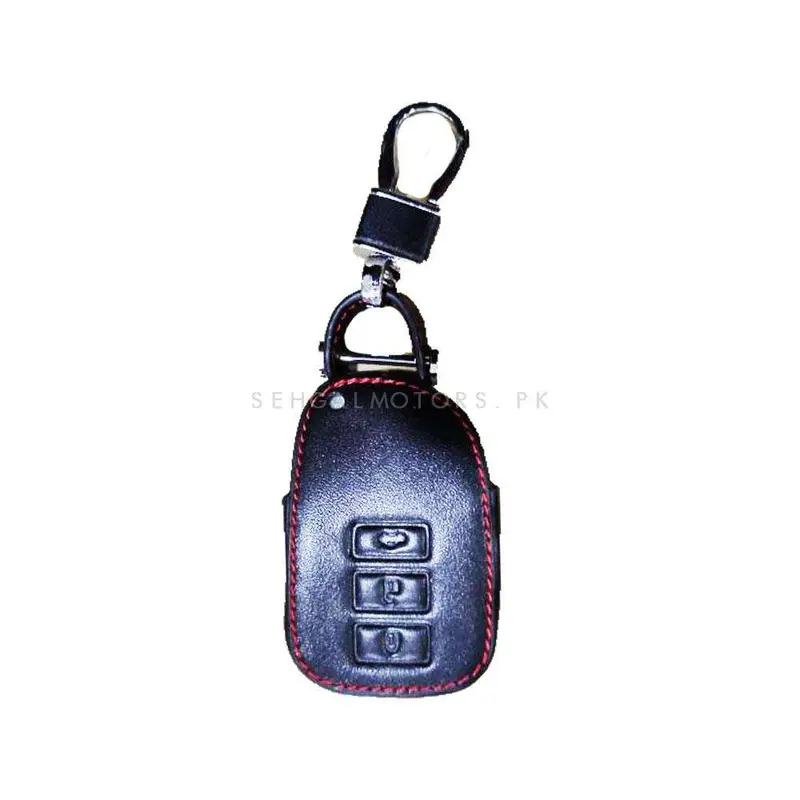 Toyota Yaris Leather Key Cover For Push Start 3 Button - Model 2020-2021 2