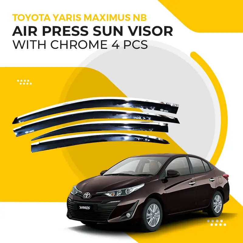 Toyota Yaris Maximus Txr Air Press Sun Visor With Chrome 4 Pcs 2020 - 2026 1