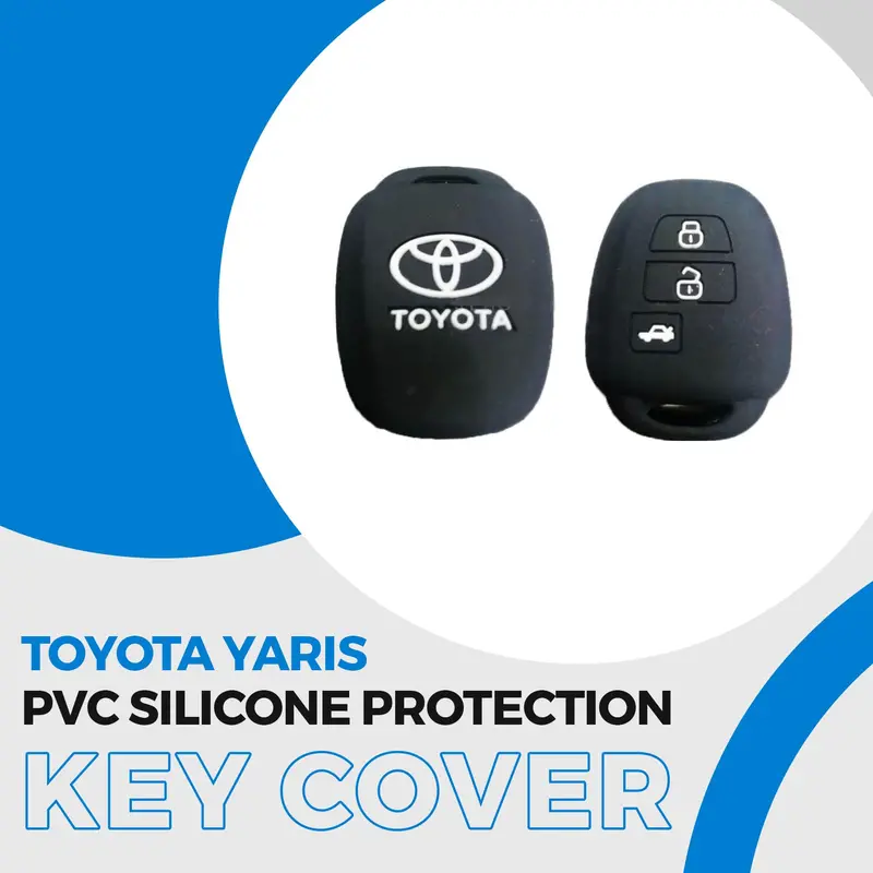 Toyota Yaris Pvc Silicone Protection Key Cover - Full Cover Remote Case Keyless Protector Jacket | Silicone Key Case 1
