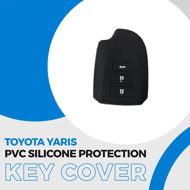 Toyota Yaris Pvc Silicone Protection Push Start Key Cover - Remote Case Keyless Protector Jacket 1