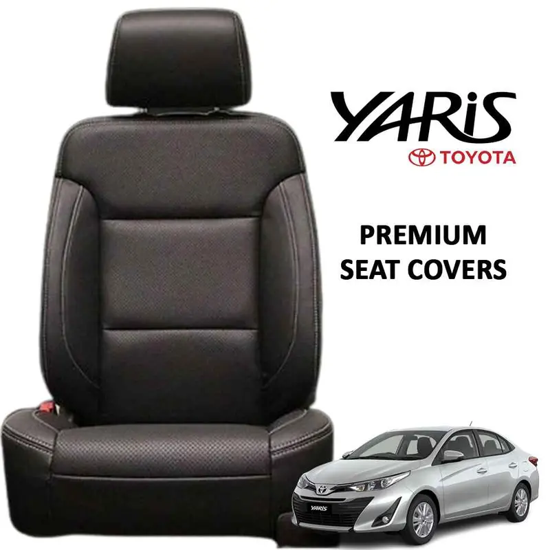 Toyota Yaris Seat Cover Japanese Leather Black Model 2019-2022 1