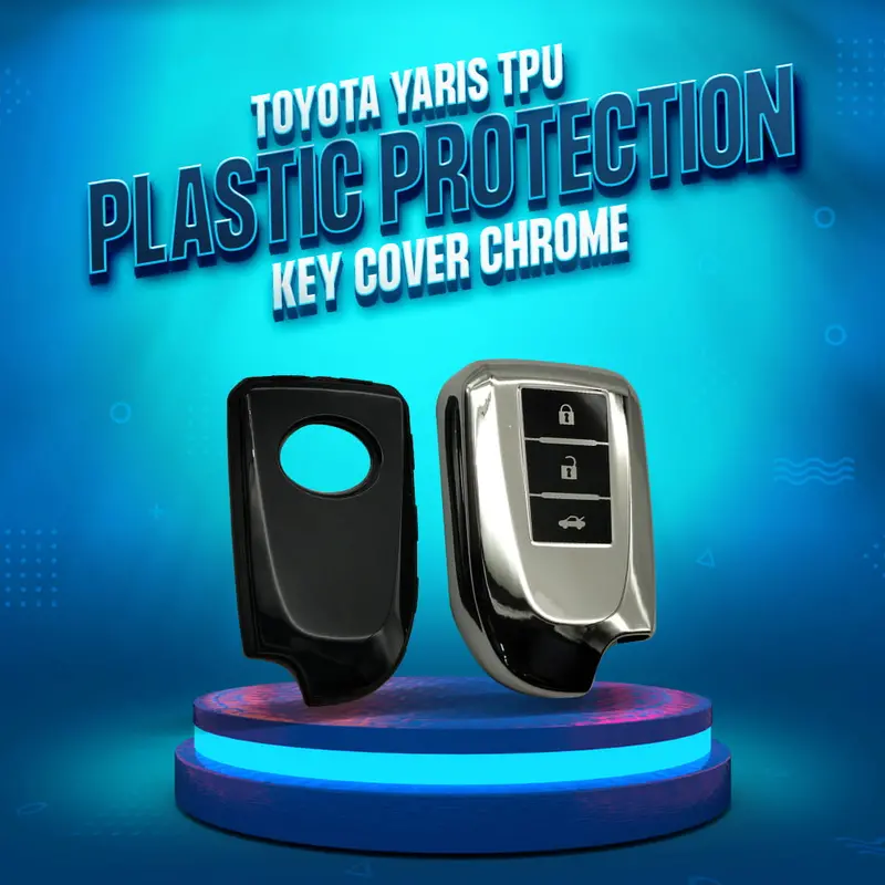 Toyota Yaris Tpu Plastic Protection Key Cover Chrome - Model 2021-2022 1