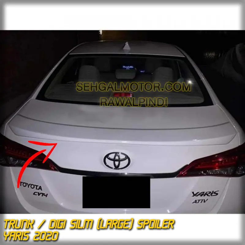 Toyota Yaris Trunk Spoiler Sports Style (Fiber) Model 2019-2022 1