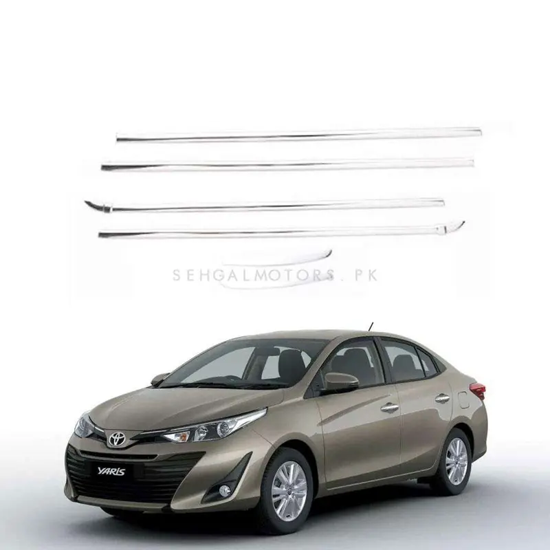 Toyota Yaris Window Chrome Weather Strips 6 Pcs - Model 2020-2021 2