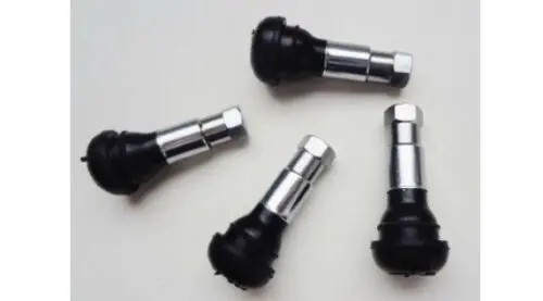 Tr413 Rubber Valve Stems With Chrome Sleeves And Caps Set Of 4 1