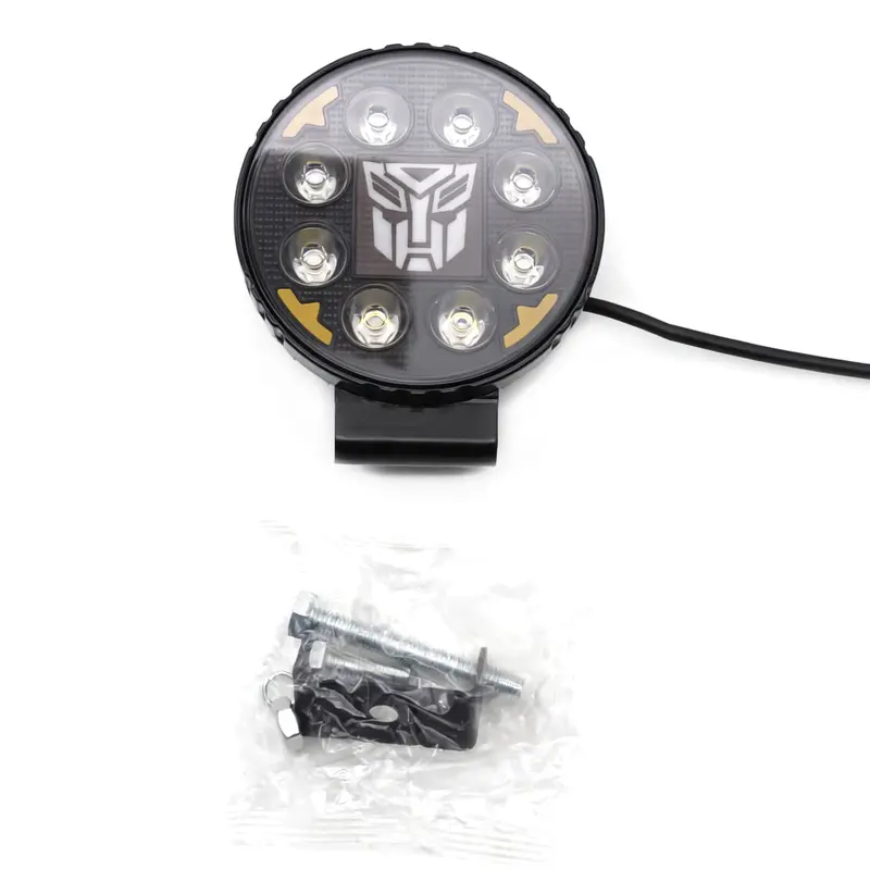 Transformer Round Shape 8 Led Smd Projector Style With Drl Fog Light For Bike 2